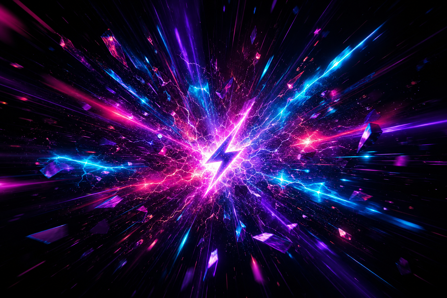 Abstract electric energy explosion representing hype and momentum